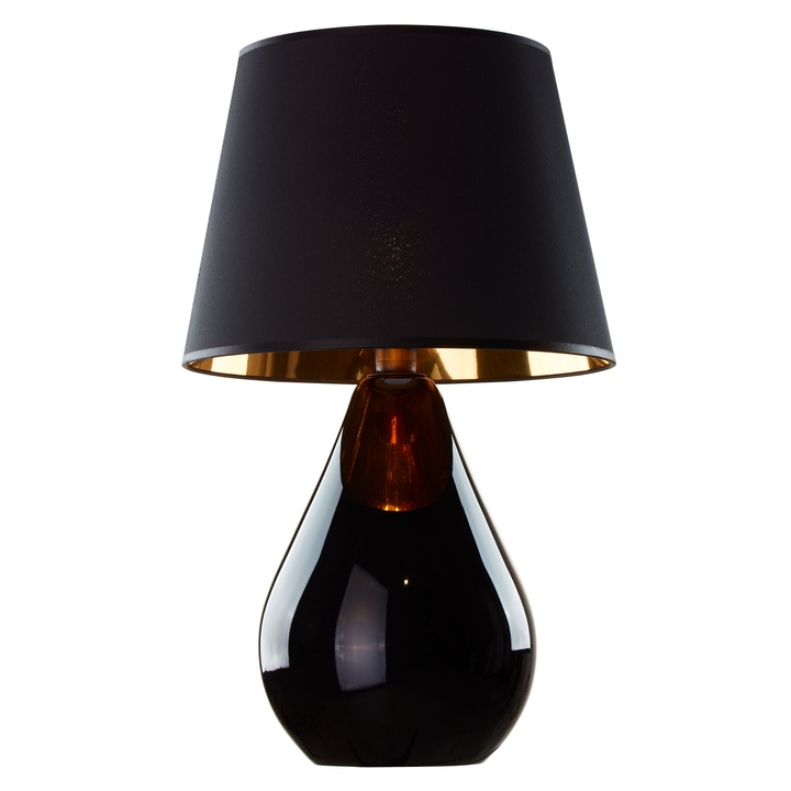 Stolná lampa LACRIMA čierna/zlatá 1