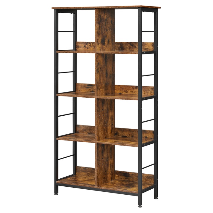 Regál LADDER 1 rustikálna hnedá/čierna 1