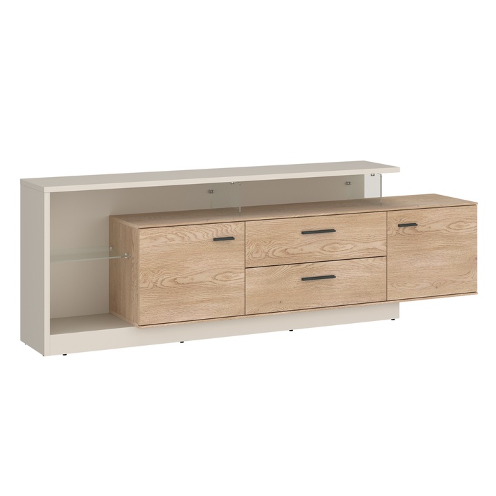 TV komoda LAGOON 01 kašmírová/dub krémový torro 1
