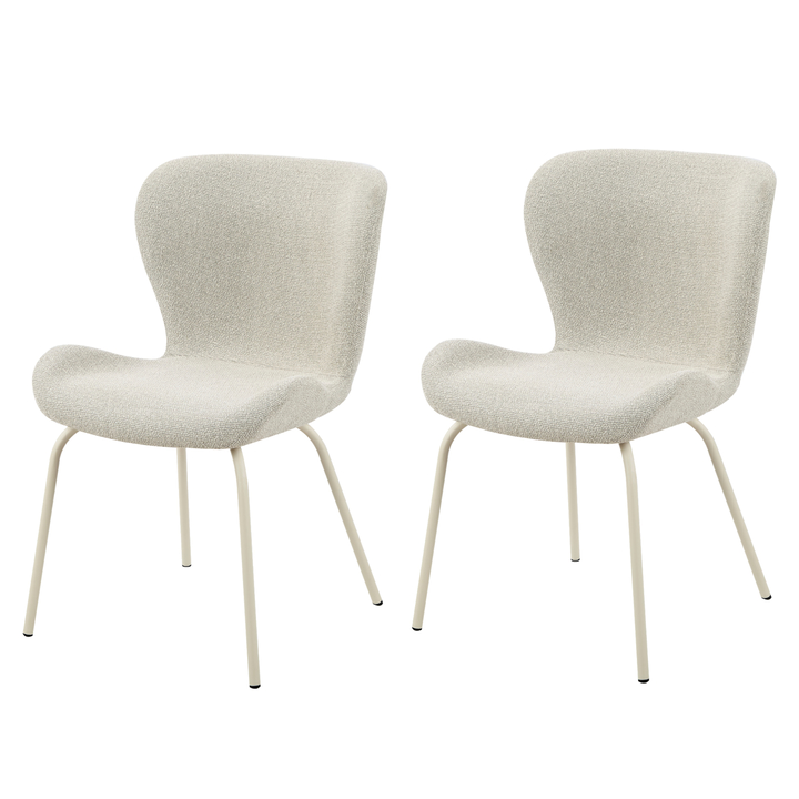 Jedálenská stolička LAGOS S béžová/krémová, sada 2 ks 1