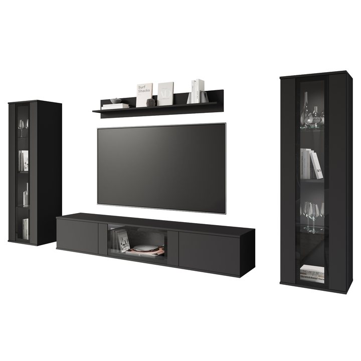 Obývacia stena LAIMA čierna 1