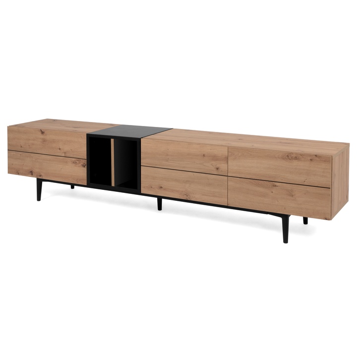 TV komoda LAKKA 56A dub artisan/čierna 1