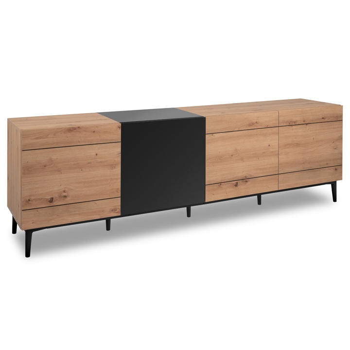 Komoda LAKKA 57A dub artisan/čierna 1