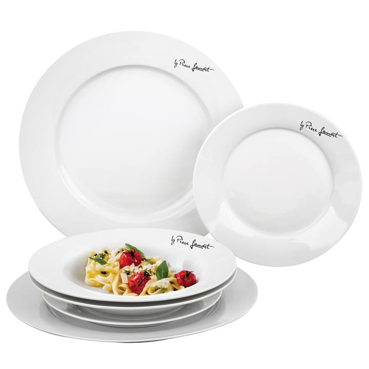 Sada tanierov LAMART DINE porcelán, 6 ks, okrúhle 1