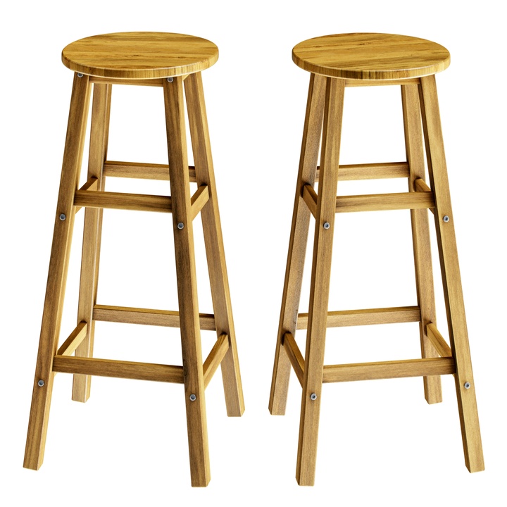 Barová stolička LARGE hnedá, sada 2 ks 1