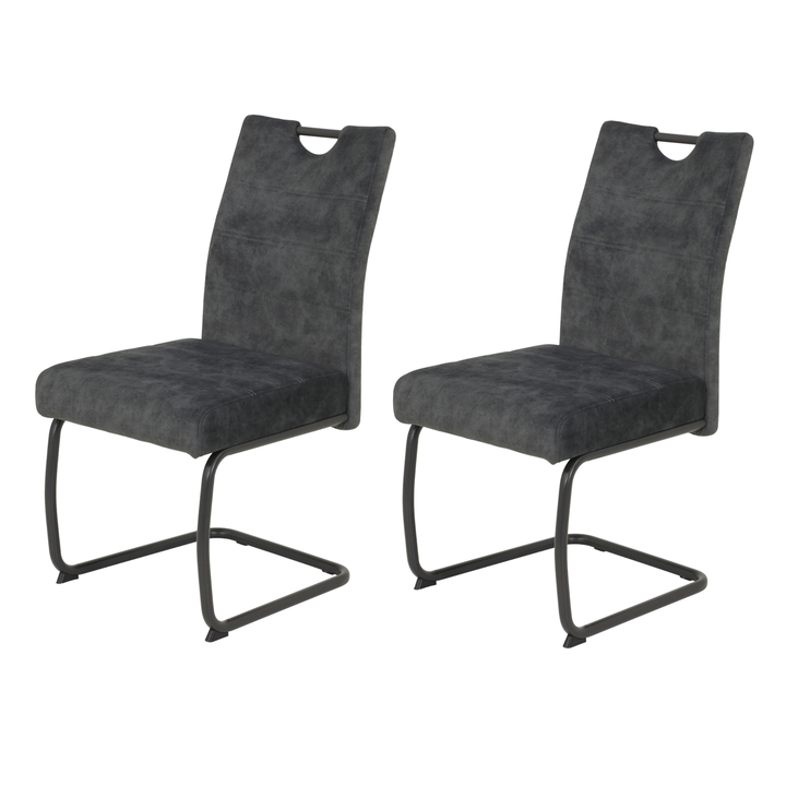 Jedálenská stolička LAURINA I S vintage antracitová, sada 2 ks 1