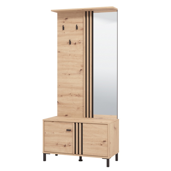 Predsieňová stena LAVAL dub artisan/čierna 1