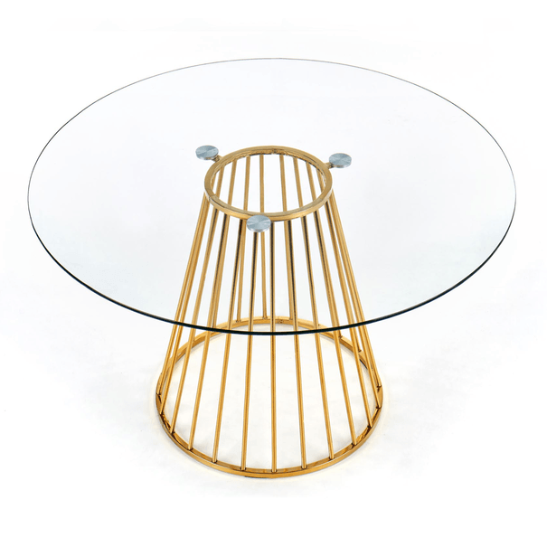 Jedálenský stôl LAVIRPAL kov/sklo 1