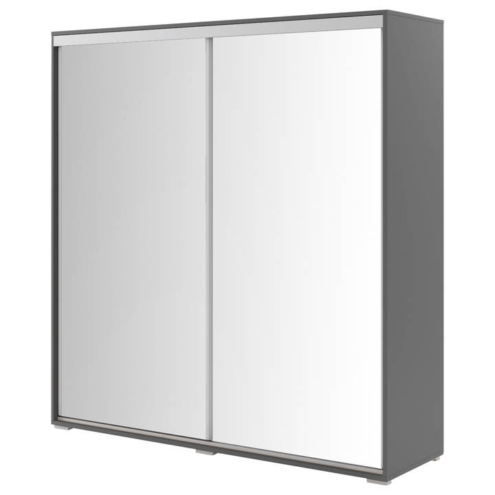 Šatníková skriňa LAYS 2 grafitová, šírka 230 cm, výška 245 cm 1