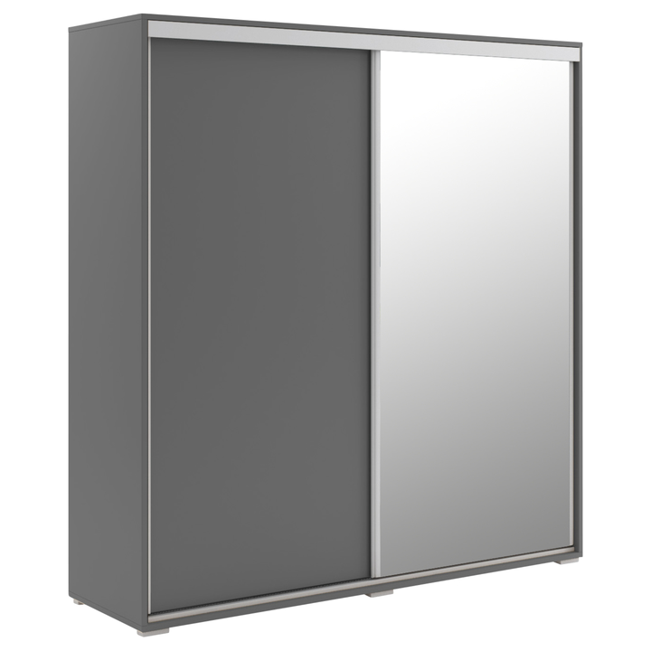 Šatníková skriňa LAYS 5 grafitová, šírka 100 cm, výška 245 cm 1