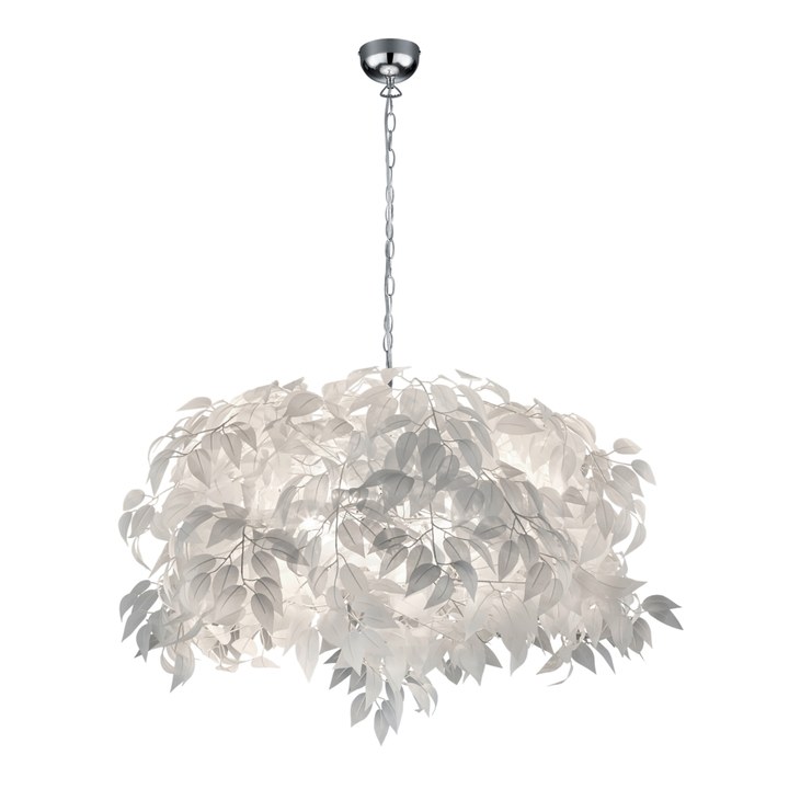 Závesné svietidlo LEAVY biela/strieborná, šírka 70 cm 1