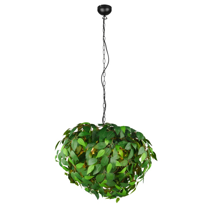 Závesné svietidlo LEAVY zelená/čierna, šírka 70 cm 1