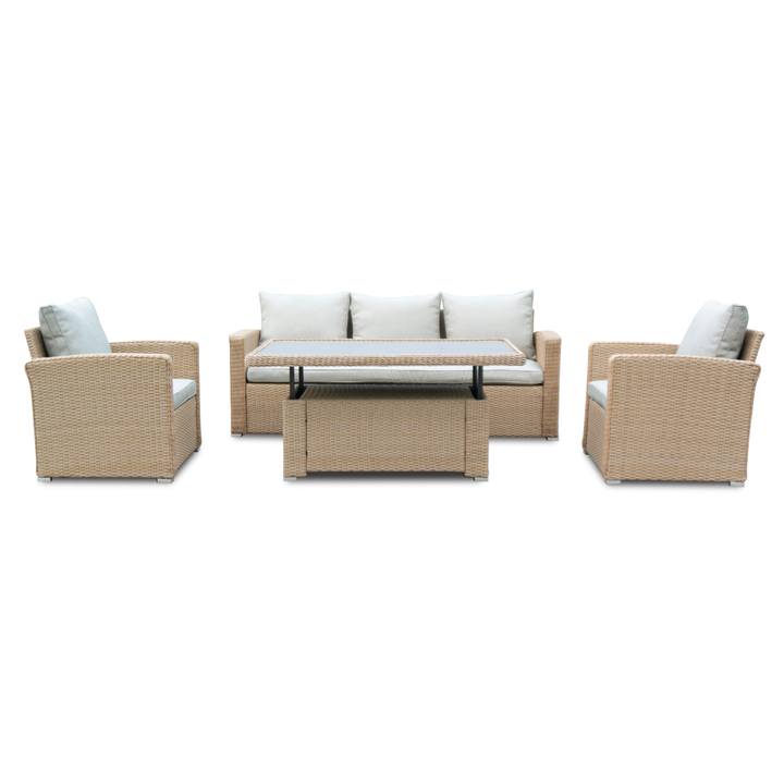 Záhradná zostava LETHA hnedá/krémová 1