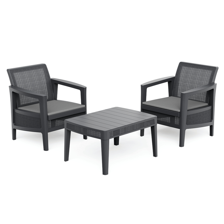 Záhradná zostava LICIA 1 grafitová/sivá 1