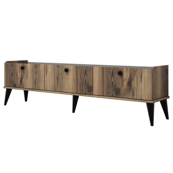 TV komoda LIDYA orech/čierna 1