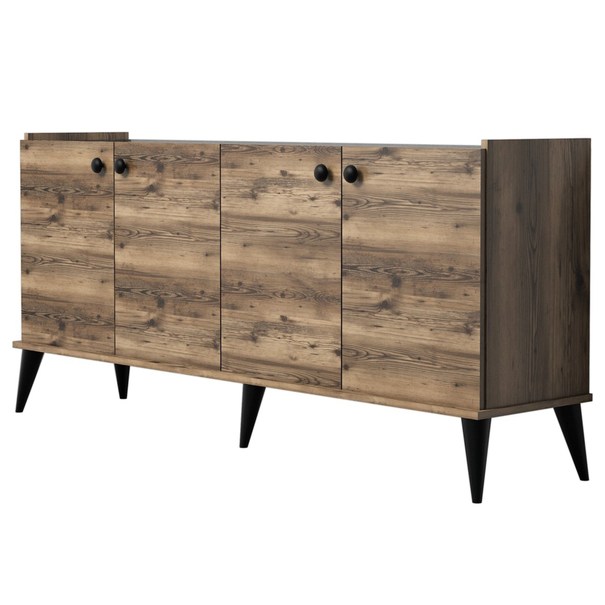 Komoda LIDYA orech/čierna 1