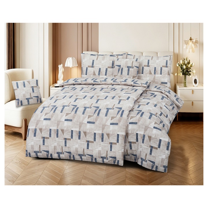 Posteľná bielizeň LIMA sivá, 2 ks 45x45 + 2 ks 70x90 a 2 ks 140x200 cm 1