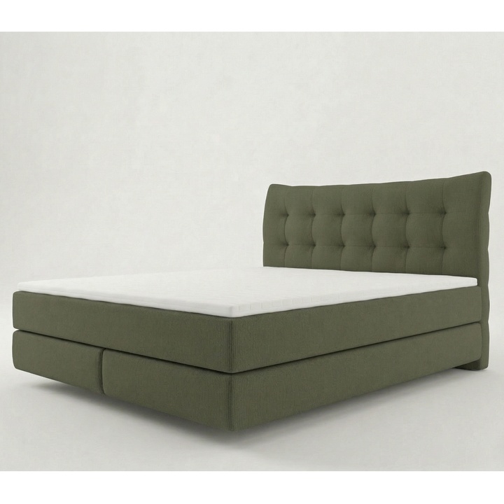 Posteľ boxspring LIMONE olivová, 160x200 cm 1