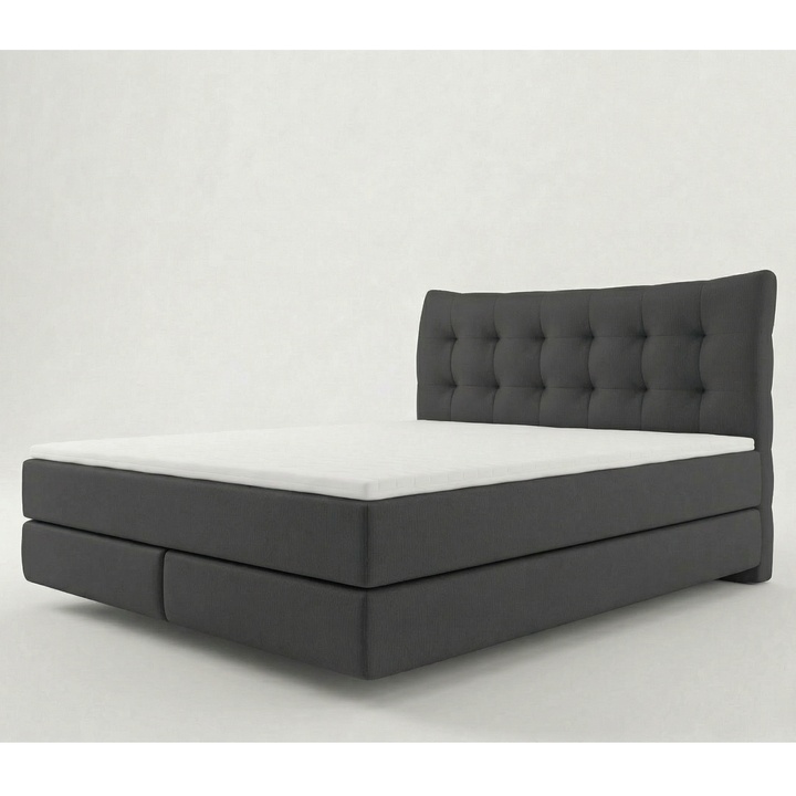 Posteľ boxspring LIMONE sivá, 140x200 cm 1