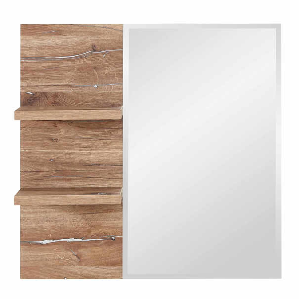 Zrkadlo s poličkou LINEA dub umbra 1