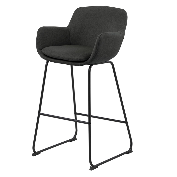 Barová stolička LISA sivá/čierna 1
