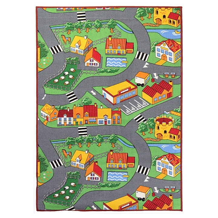 Detský koberec LITTLE VILLAGE viacfarebná, 140x200 cm 1