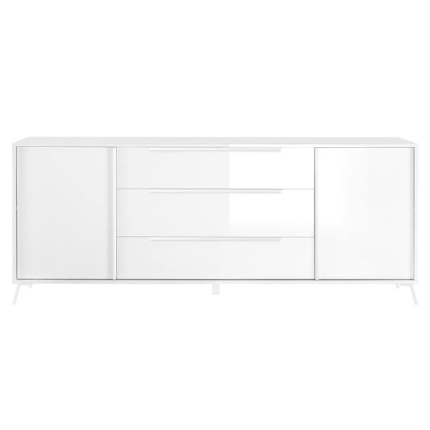 Komoda  LIVING 7 biela lesklá 1