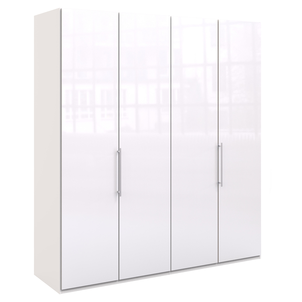 Šatníková skriňa LOFT 587 biela lesklá, 2-dverová 1