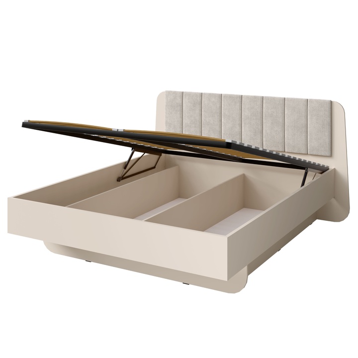 Posteľ s roštom LORENZ II piesková, 160x200 cm 1