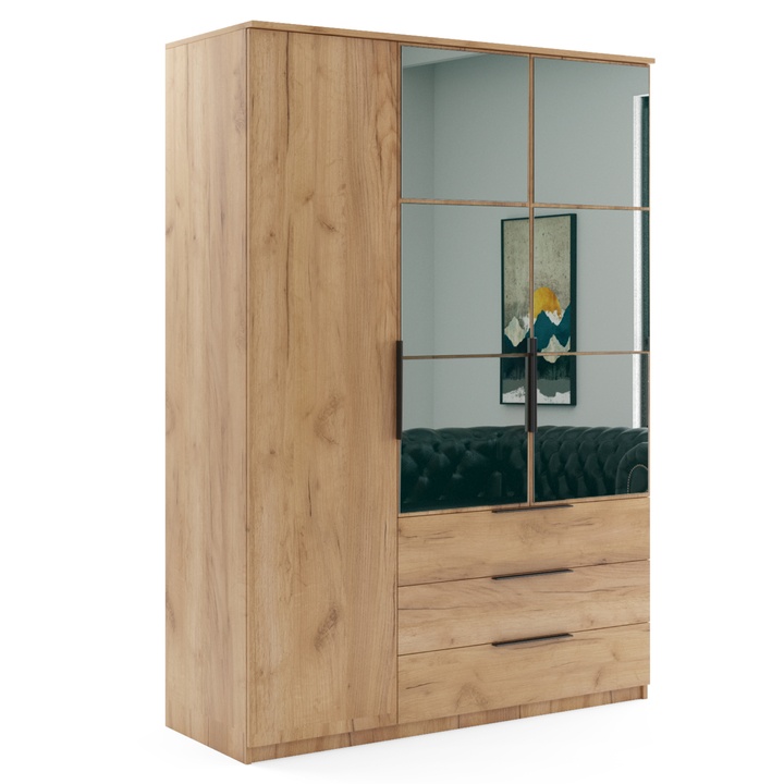 Šatníková skriňa LORNA II dub craft 1