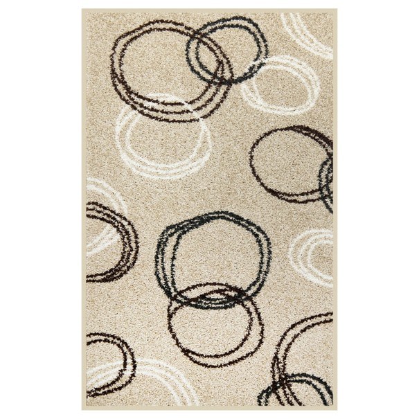 Koberec LOTTO 11 béžová s kruhovými vzormi, 100x150 cm 1