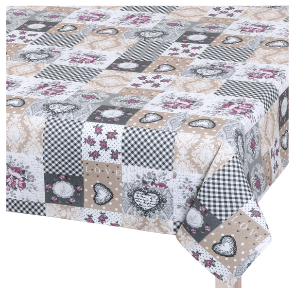 Obrus LOVE sivá, 70x70 cm 1