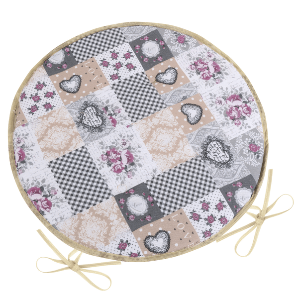 Okrúhly sedák LOVE sivá 1