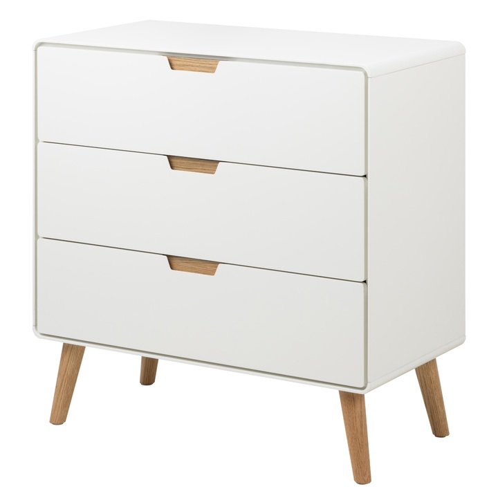 Komoda LOWELL 80 biela/dub 1