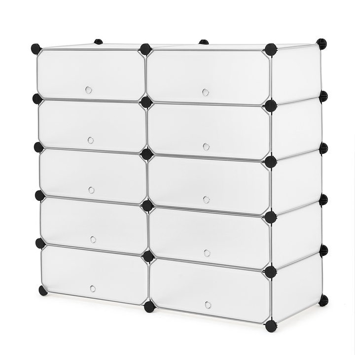 Regál LPC10W biela/priesvitná 1