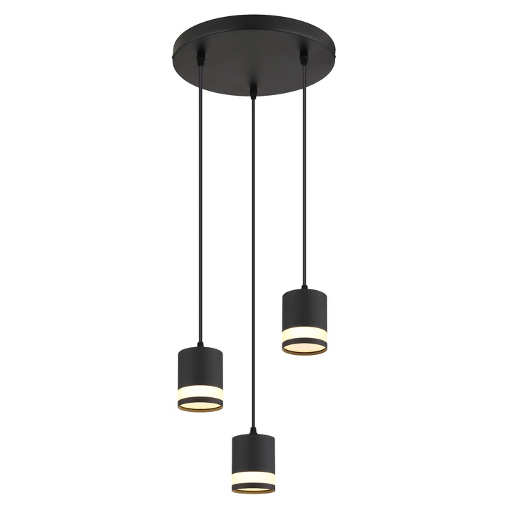 Závesné svietidlo LUCERO 3 čierna/biela 1