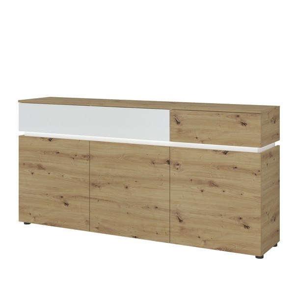 Komoda LUCI 2 dub artisan/alpská biela 1