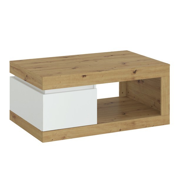 Konferenčný stolík LUCI dub artisan/alpská biela 1