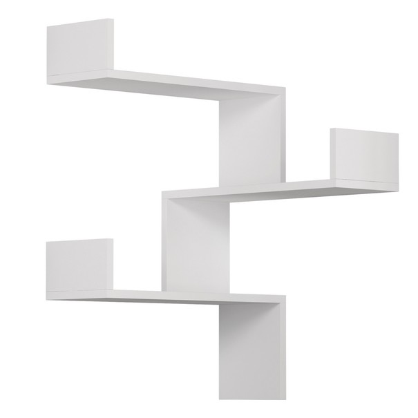 Nástenný regál LUKSA biela 1