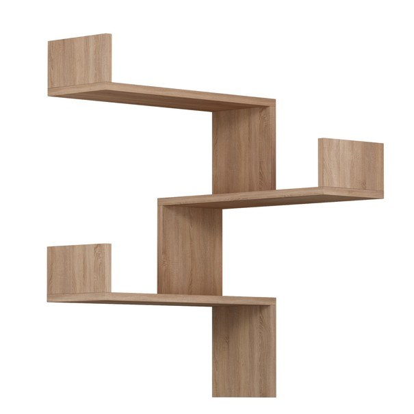 Nástenný regál LUKSA dub sonoma 1