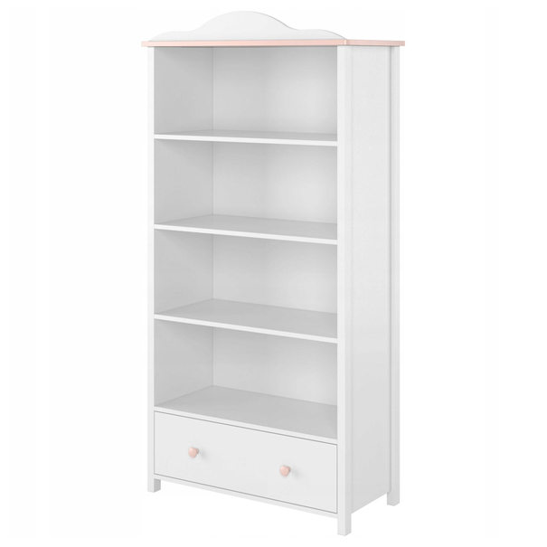 Regál LUNA 02 biela/ružová 1