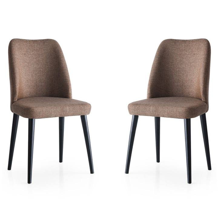 Jedálenská stolička LUNA hnedá, sada 2 ks 1
