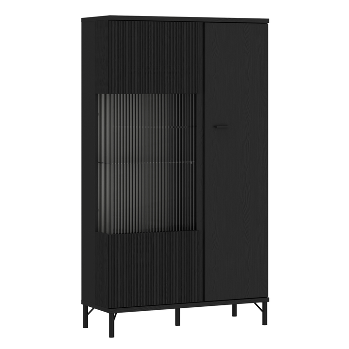 Vitrína LUSAKA čierny grafit, šírka 87 cm 1