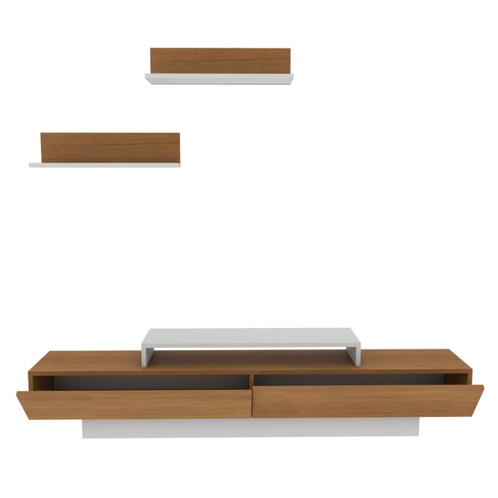 TV zostava LUSI teak/biela 1