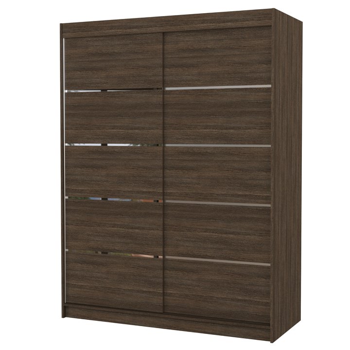 Šatníková skriňa LUSINE čokoládová 1