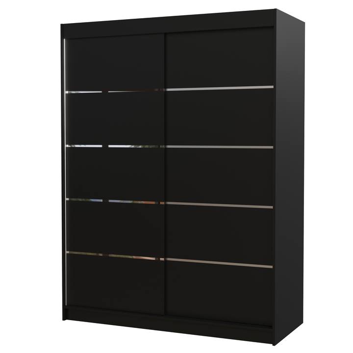 Šatníková skriňa LUSINE čierna 1