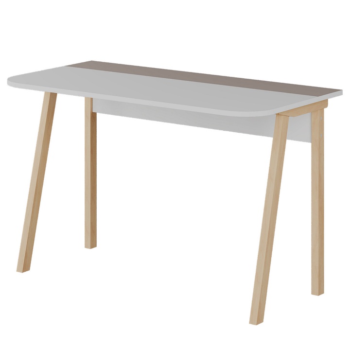 Písací stôl LUTON biela/mocca 1