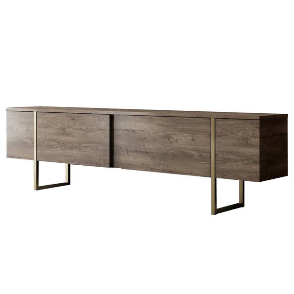 TV komoda LUXE orech/zlatá 1