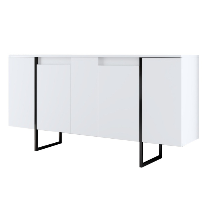 Komoda LUXE biela/čierna 1