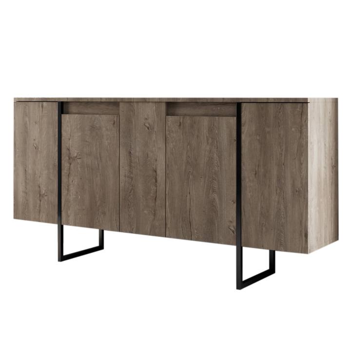 Komoda LUXE orech/čierna 1